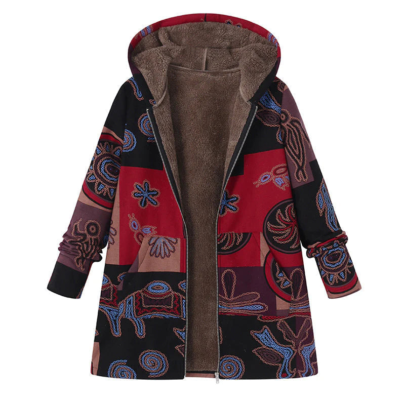 The Casey Botanical | Women’s Winter Floral Hooded Coat