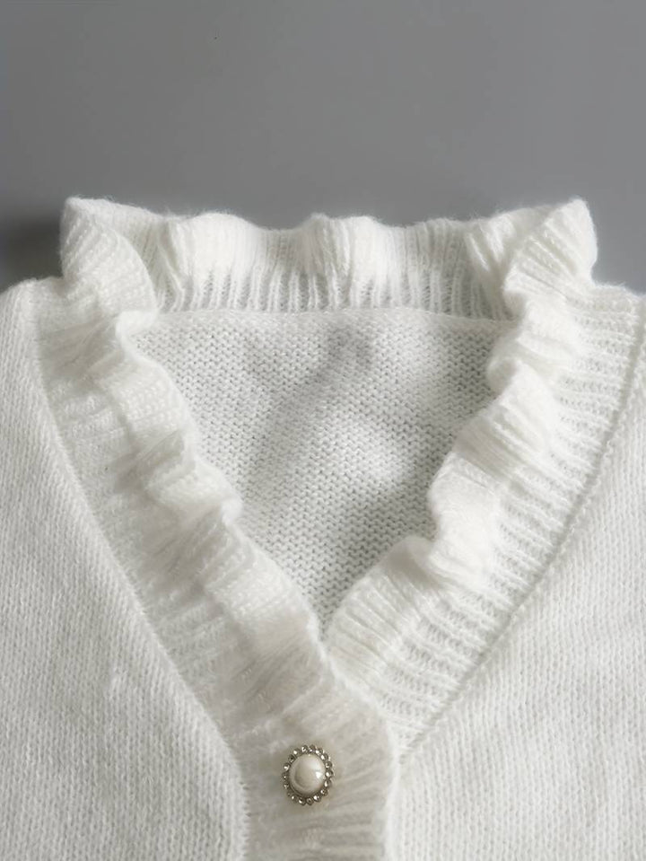 The Darcey Regent | Ruffle Blouse with Decorative Buttons