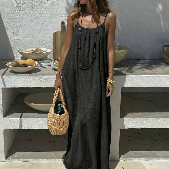 Lyra | Cascading Open-Back Cami Dress