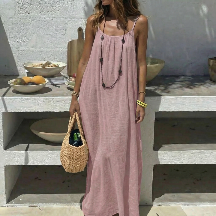 Lyra | Cascading Open-Back Cami Dress