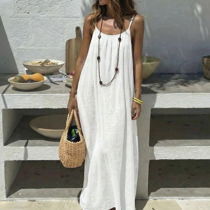 Lyra | Cascading Open-Back Cami Dress