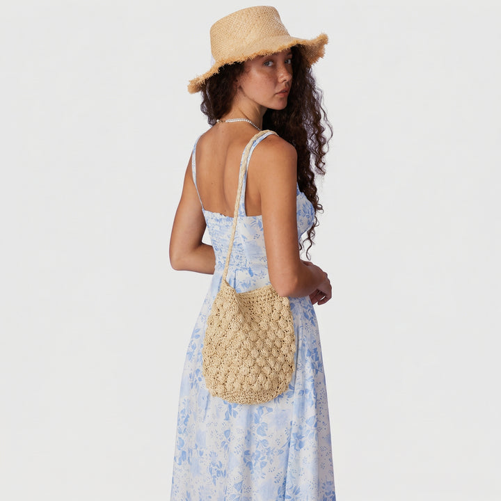 Rosalind | Square Neck Floral Ruched Midi Dress