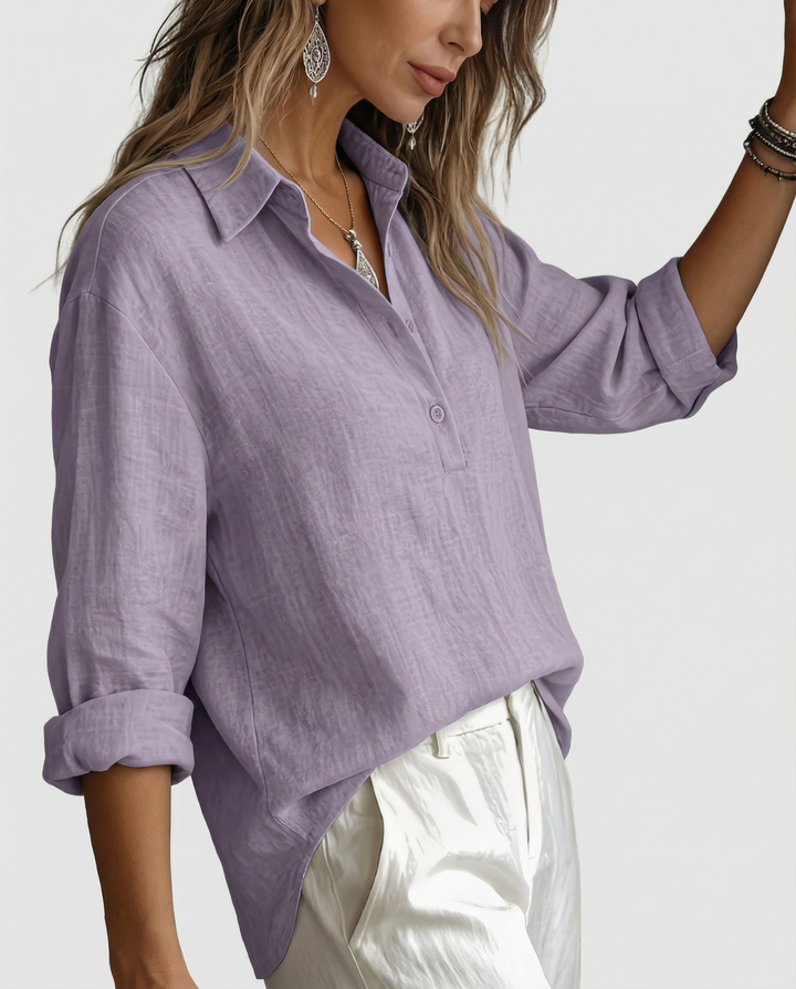 Tamsin | Relaxed Linen Button-Down Blouse