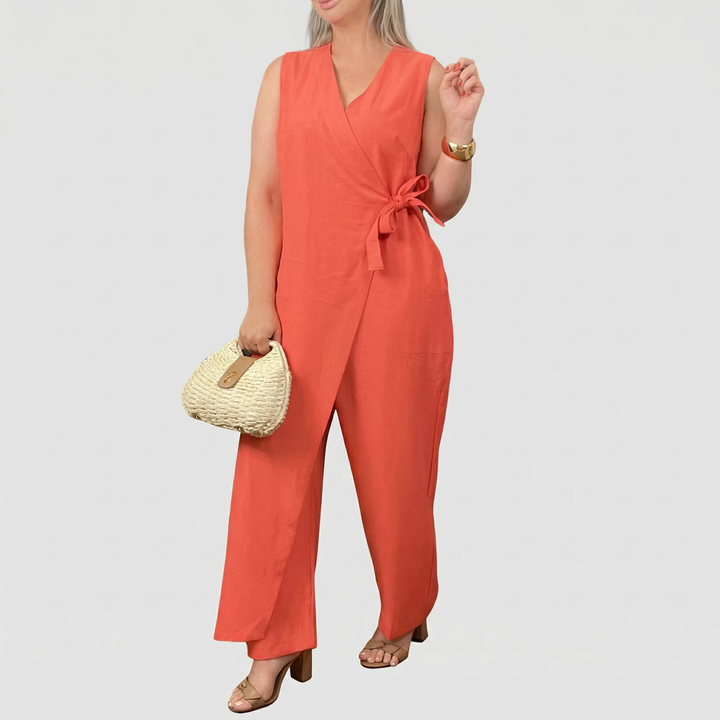 Penelope | Tailored Wide-Leg Signature Jumpsuit