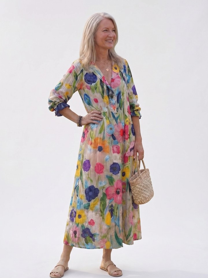 Verelle | Botanical Flow Maxi Dress