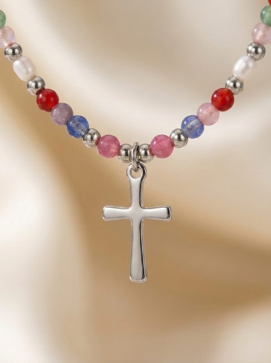 Colourful Cross Necklace