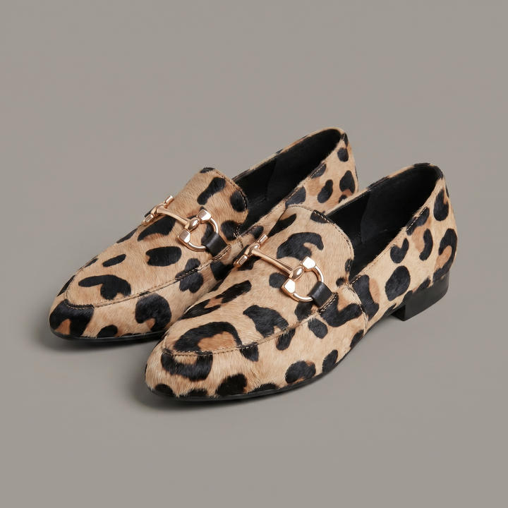 LEXA | LEOPARD BUCKLE SLIPPERS