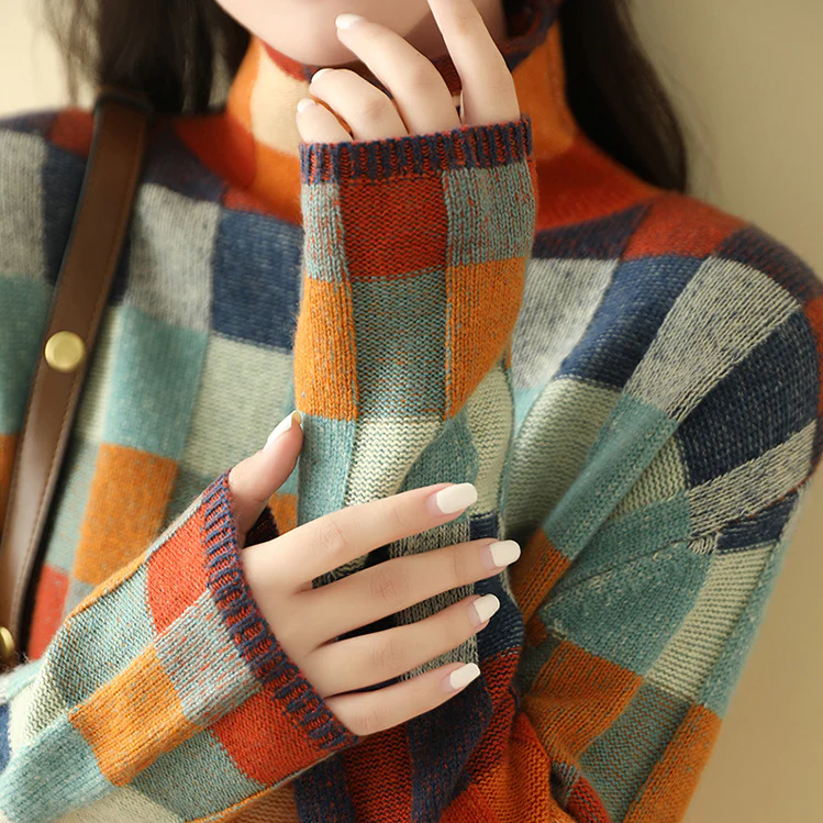 The Millie Regent | Women’s Colour-Block Check Sweater