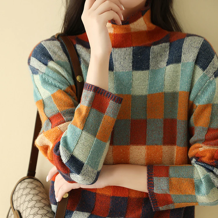 The Millie Regent | Women’s Colour-Block Check Sweater