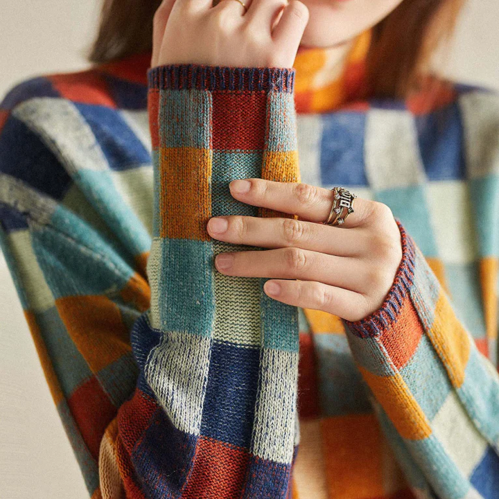 The Millie Regent | Women’s Colour-Block Check Sweater