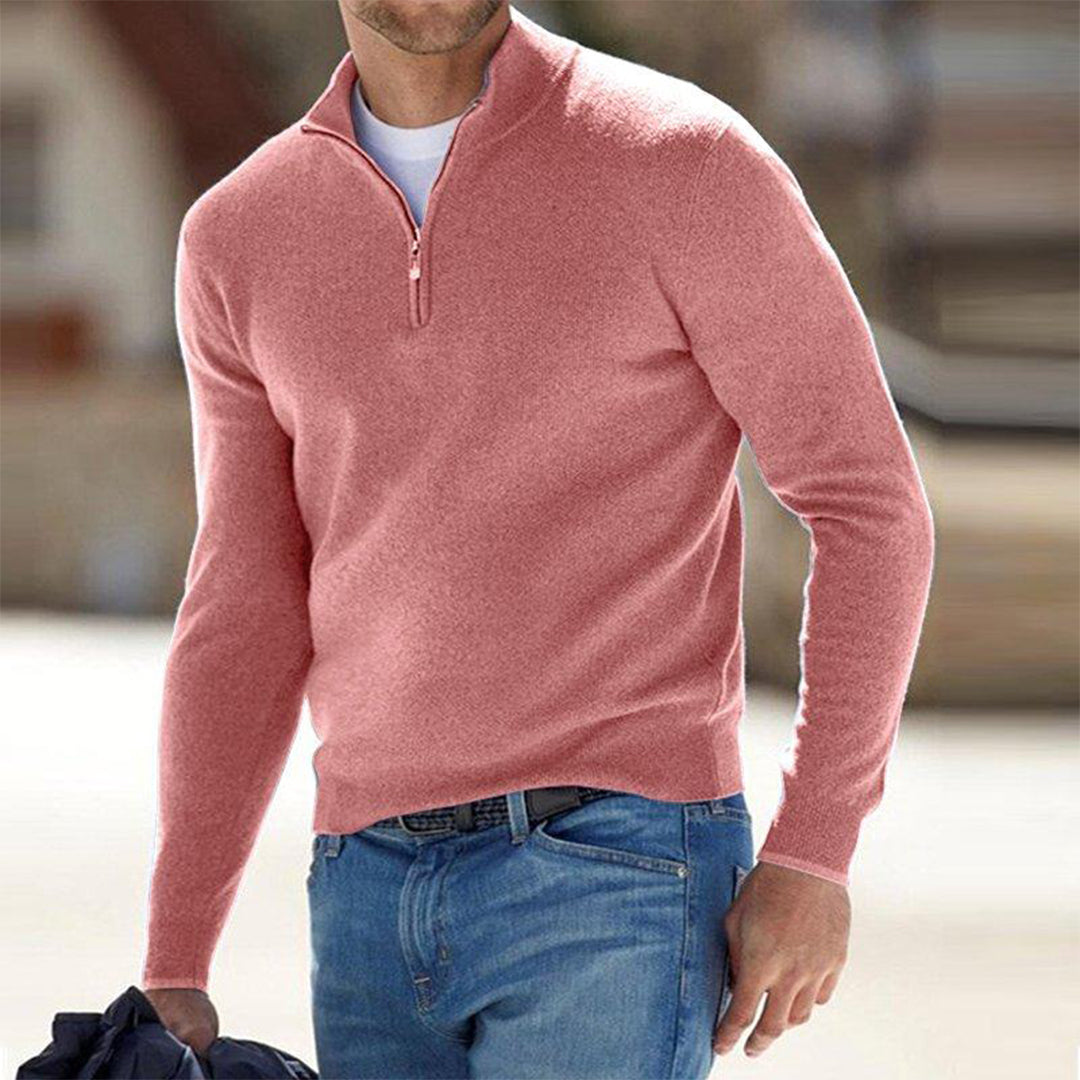 The Adam Heritage | Men’s Zip-Neck Knit Sweater