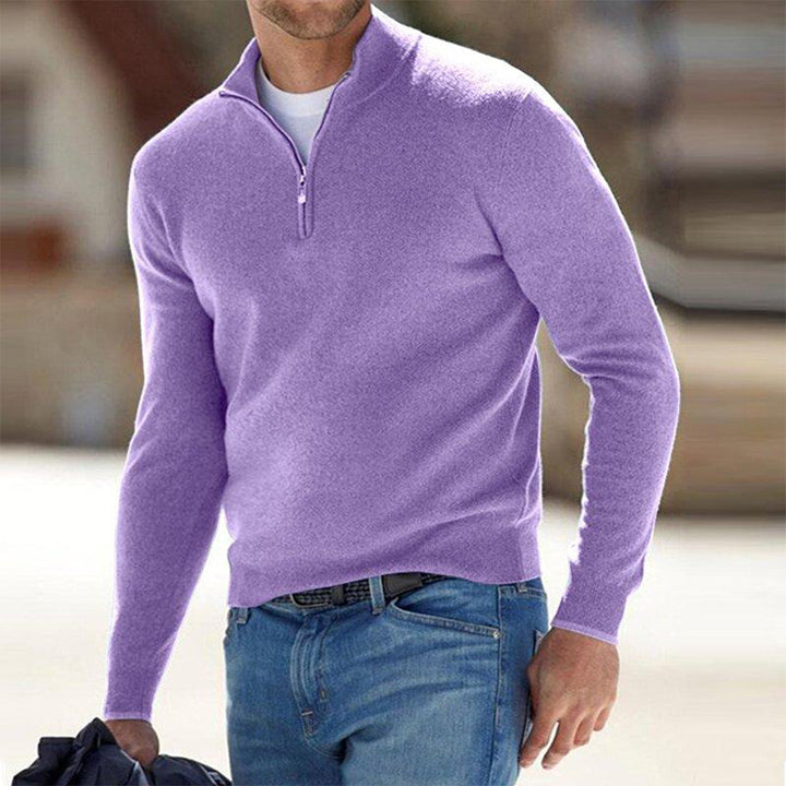 The Adam Heritage | Men’s Zip-Neck Knit Sweater