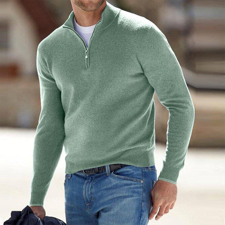 The Adam Heritage | Men’s Zip-Neck Knit Sweater