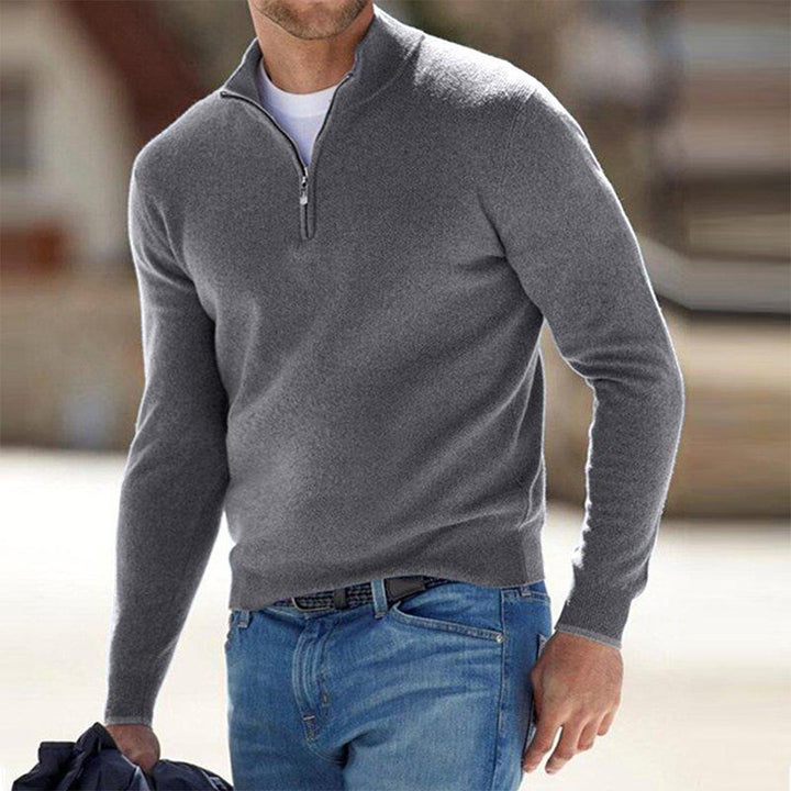 The Adam Heritage | Men’s Zip-Neck Knit Sweater