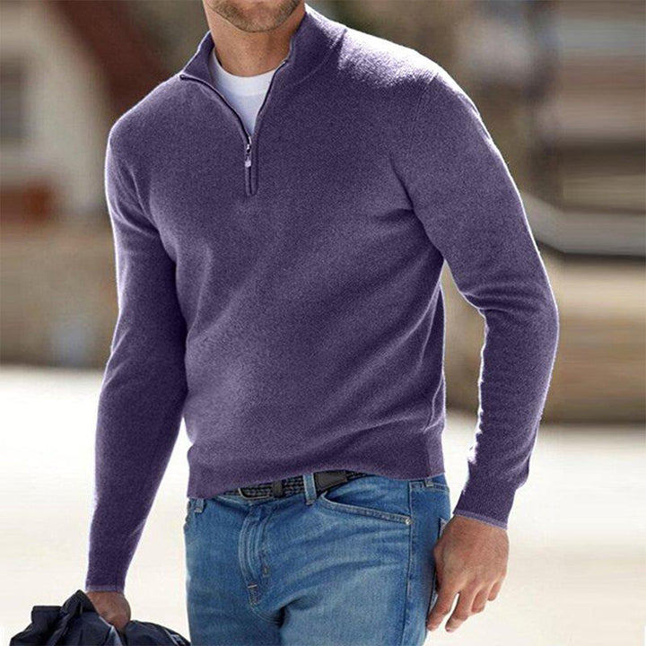 The Adam Heritage | Men’s Zip-Neck Knit Sweater