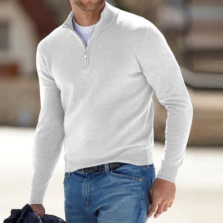 The Adam Heritage | Men’s Zip-Neck Knit Sweater