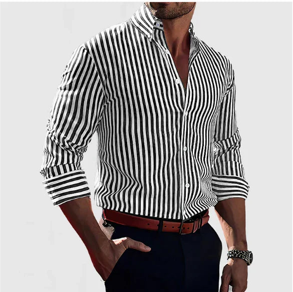 The Mormon Heritage | Men’s Striped Cotton-Blend Shirt