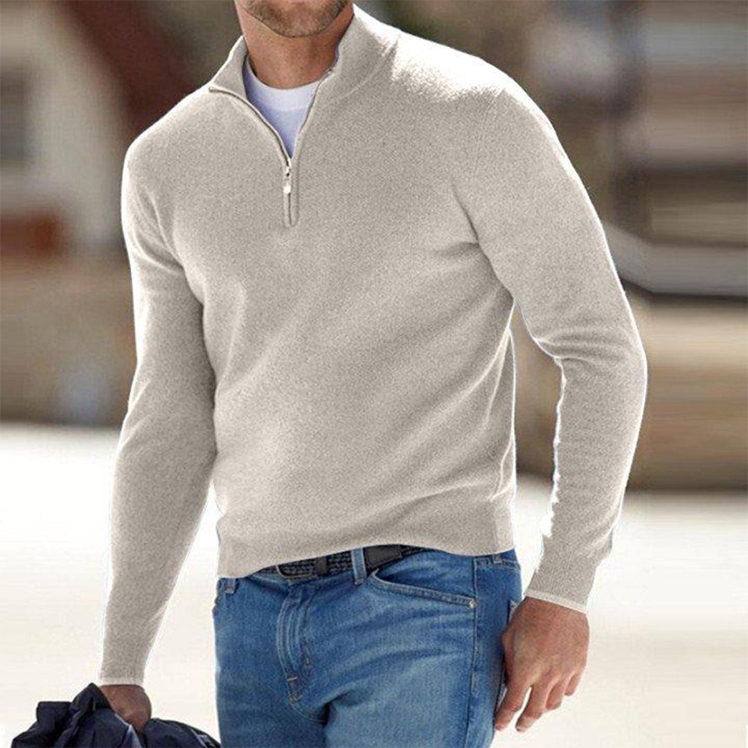 The Adam Heritage | Men’s Zip-Neck Knit Sweater