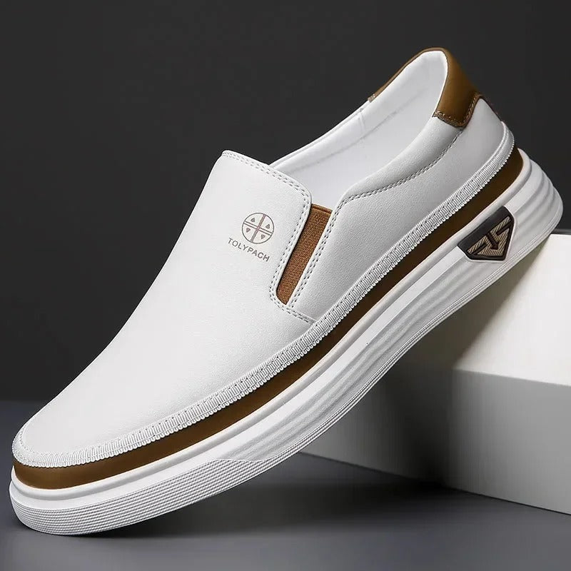 Alabaster | Minimalist Pure White Slip-On Sneaker