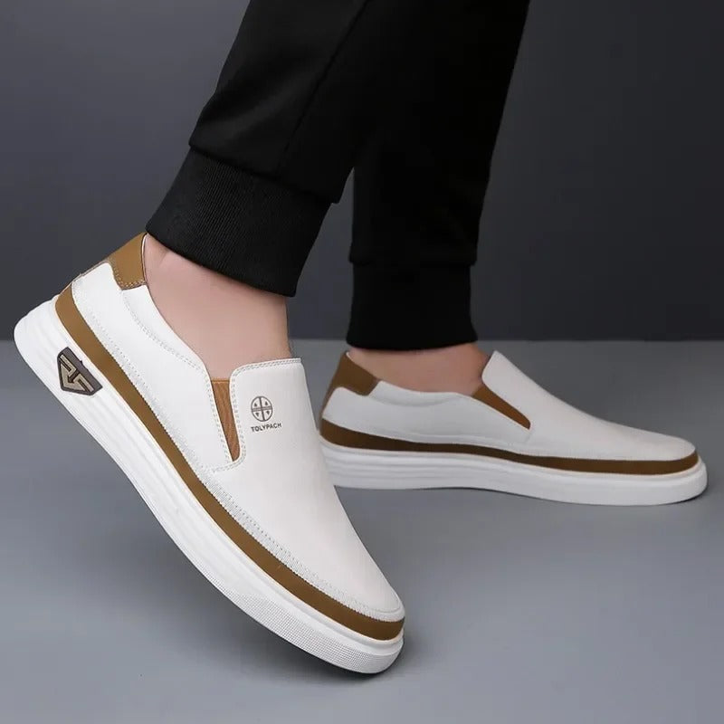 Alabaster | Minimalist Pure White Slip-On Sneaker