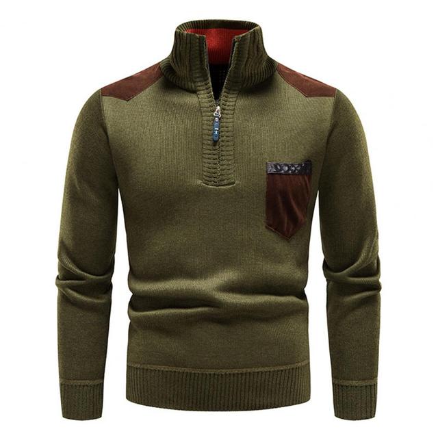 The Alexander Luxe | Men’s Zip-Neck Pocket Sweater