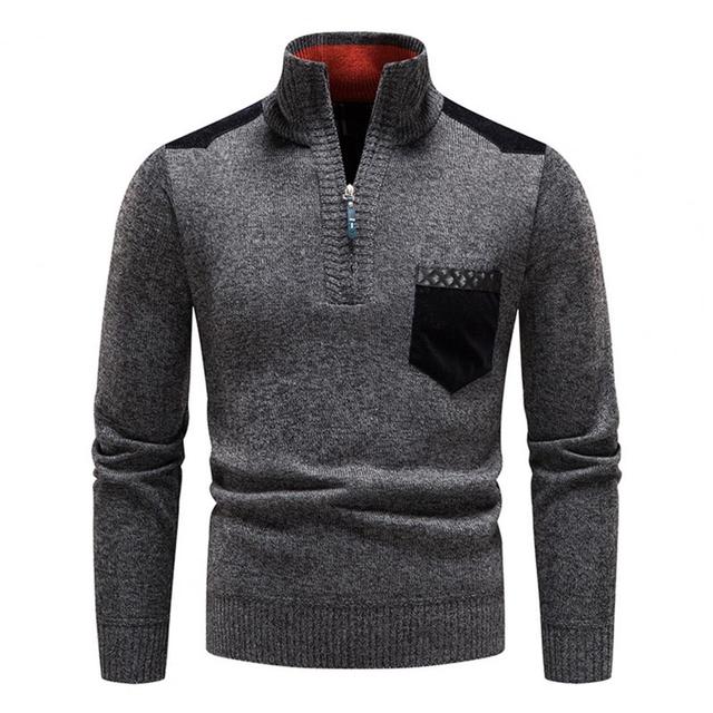 The Alexander Luxe | Men’s Zip-Neck Pocket Sweater
