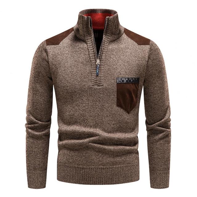 The Alexander Luxe | Men’s Zip-Neck Pocket Sweater