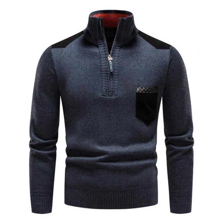 The Alexander Luxe | Men’s Zip-Neck Pocket Sweater