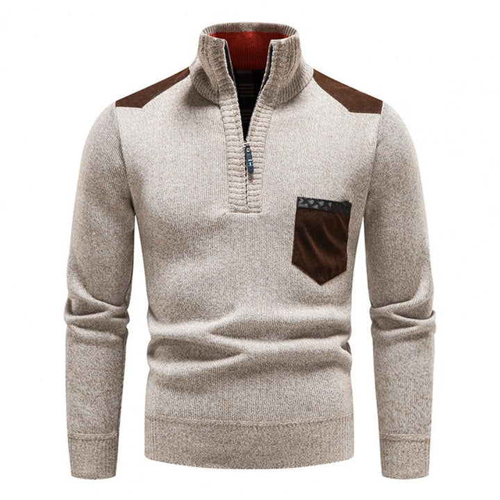 The Alexander Luxe | Men’s Zip-Neck Pocket Sweater
