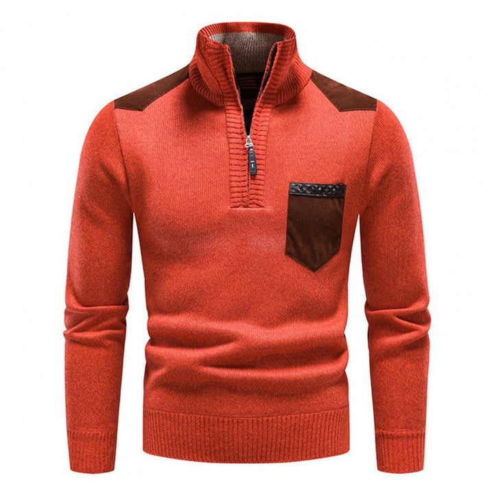 The Alexander Luxe | Men’s Zip-Neck Pocket Sweater