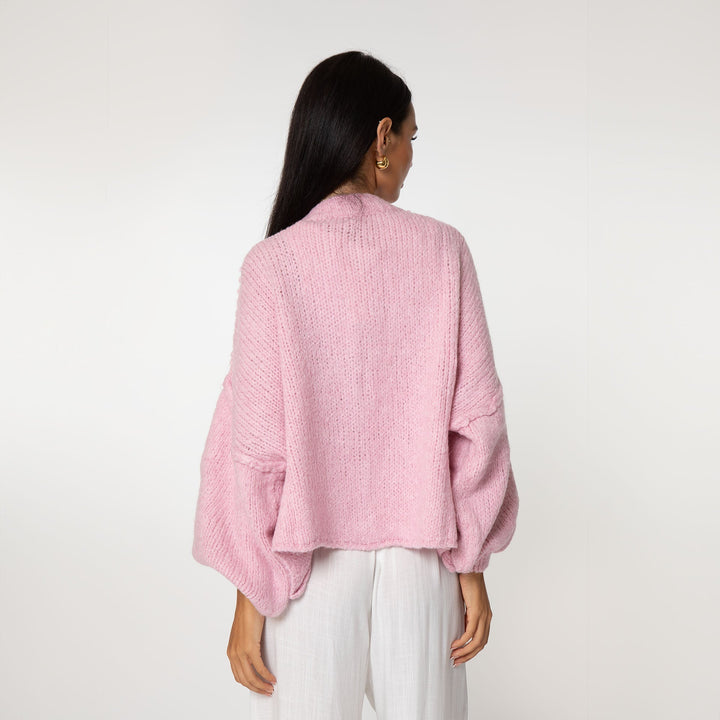 Elara | Oversized Gold-Accent Cardigan