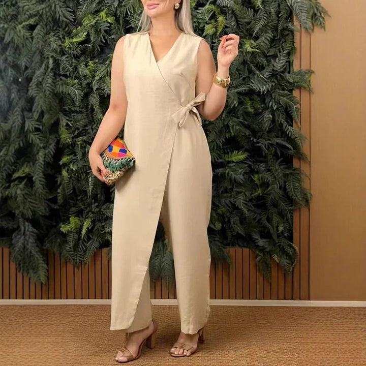 Penelope | Tailored Wide-Leg Signature Jumpsuit