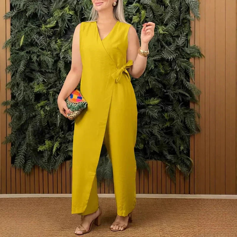 Penelope | Tailored Wide-Leg Signature Jumpsuit