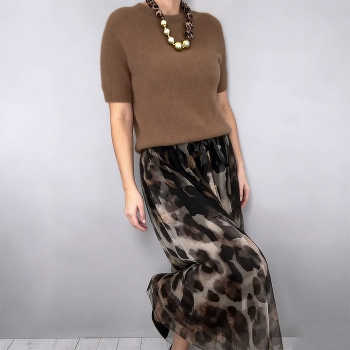 The Arabella | Leopard Print & Knit Duo