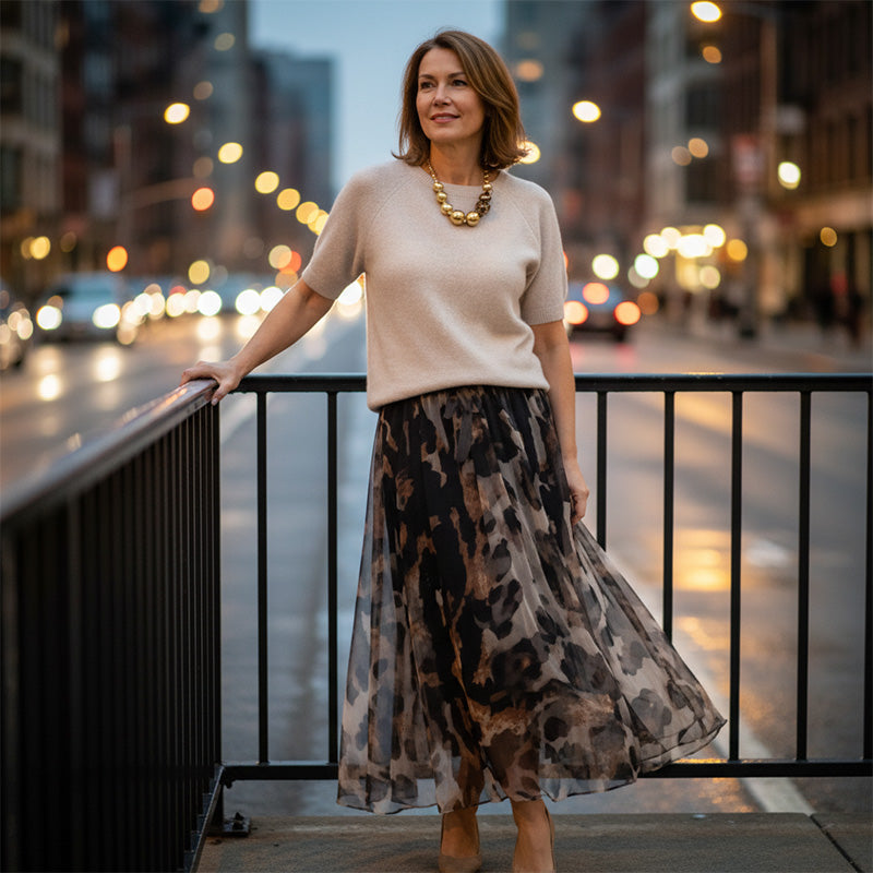 The Arabella | Leopard Print & Knit Duo