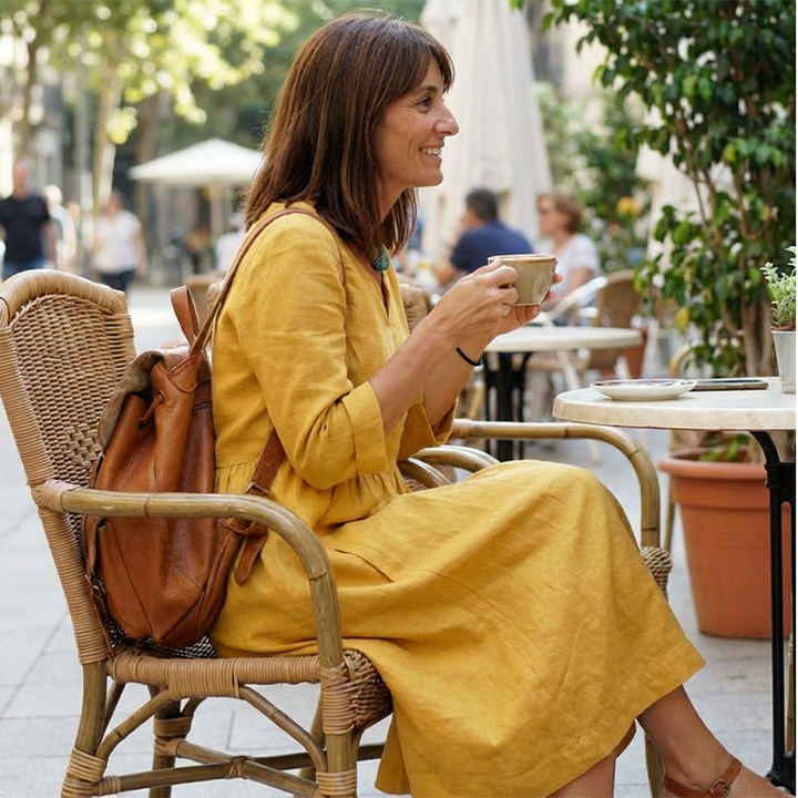 Penzance | V-Neck Artisan Midi Dress