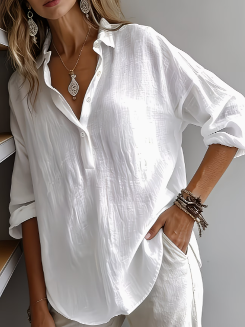 Tamsin | Relaxed Linen Button-Down Blouse